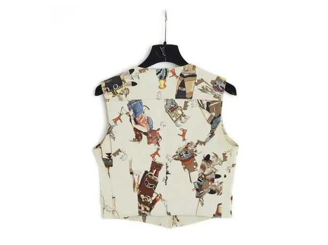 Hermès KACHINAS SOBRE LIENZO FR36 Beige 
