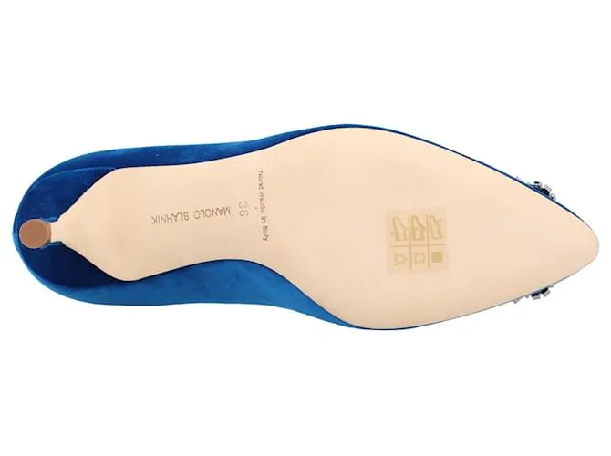 Manolo Blahnik Hangisi 050 Zapato Azul 