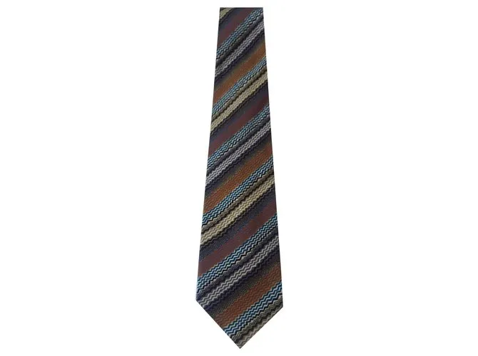 Missoni Corbatas Castaño Beige Caramelo 