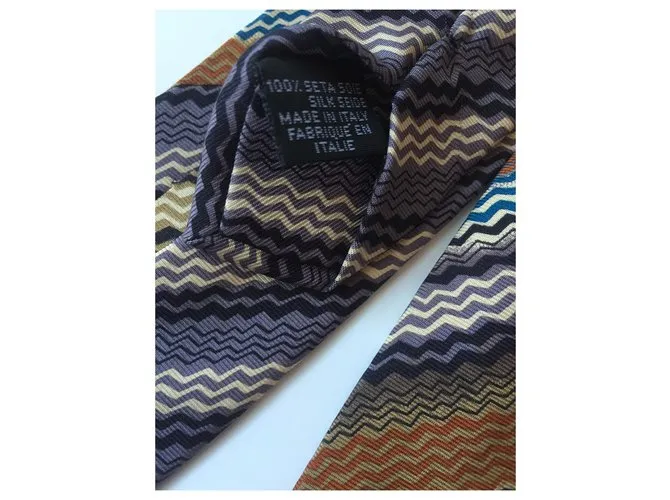 Missoni Corbatas Castaño Beige Caramelo 